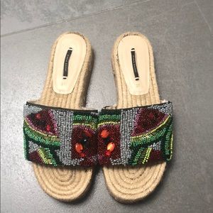Zara espadrilles flat sandals, size 37